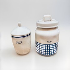 Rae Dunn Artisan Collection Ceramic Canister and sugar dish Sweet  Treats