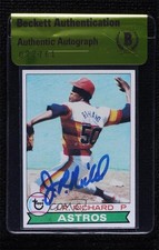 BAS 1979 Topps JR Richard #590 Beckett Auth Sticker Auto ow6