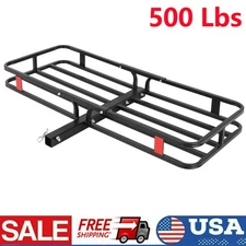 Trailer Hitch Mount Cargo Basket Luggage Rack Carrier 500LBS Fit SUV Car Truck