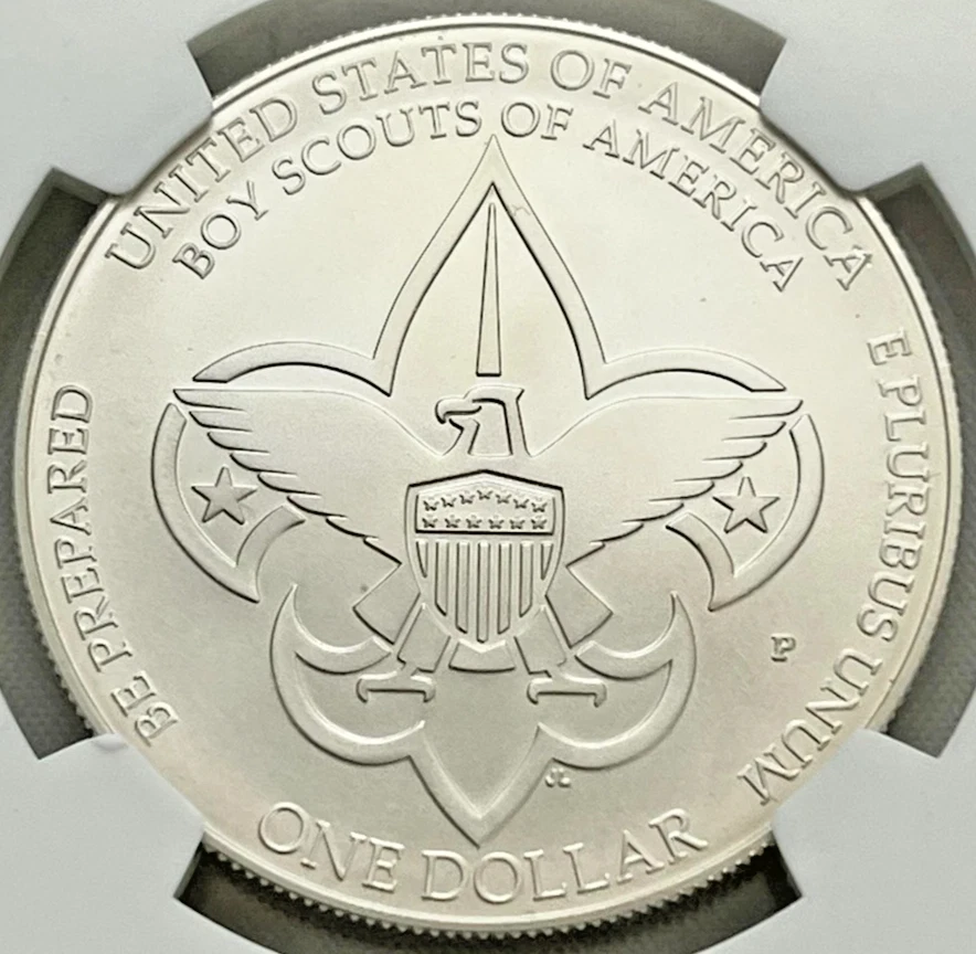 2010 P Boy Scouts S$1 Silver Dollar NGC MS 70 HIGHEST GRADE POSSIBLE - Image 3 of 3