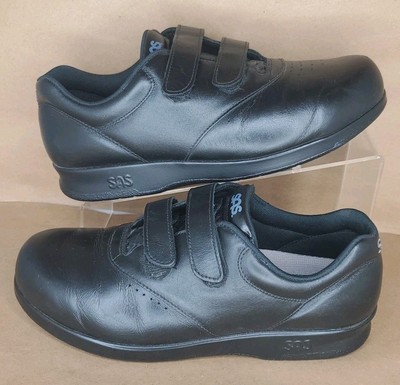 SAS ME TOO 8 M Black Hook & Loop Women Walking Shoes Tripad Comfort