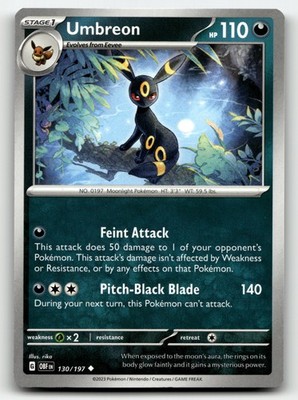 Umbreon Obsidian Flames 130/197