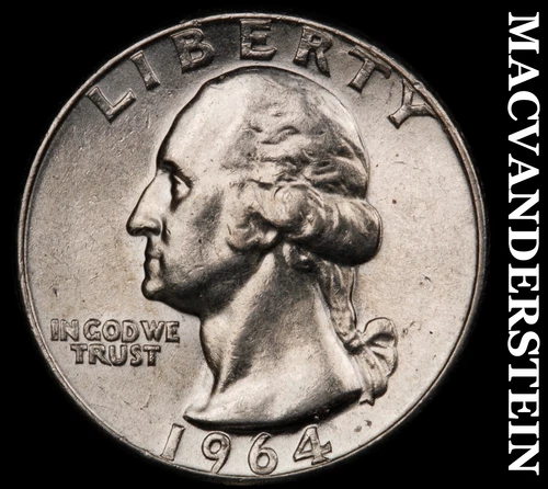1964 Washington Quarter- Silver- Scarce High Grade Luster No Reserve #J2488