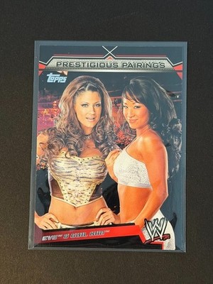 Eve Torres Gail Kim 2011 Topps WWE Prestigious Pairings Insert Card # PP14 TNA