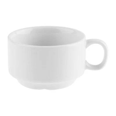 GASTRONOBLE Olympia Whiteware stapelbare Espressotassen + Untertassen - 12 Sets