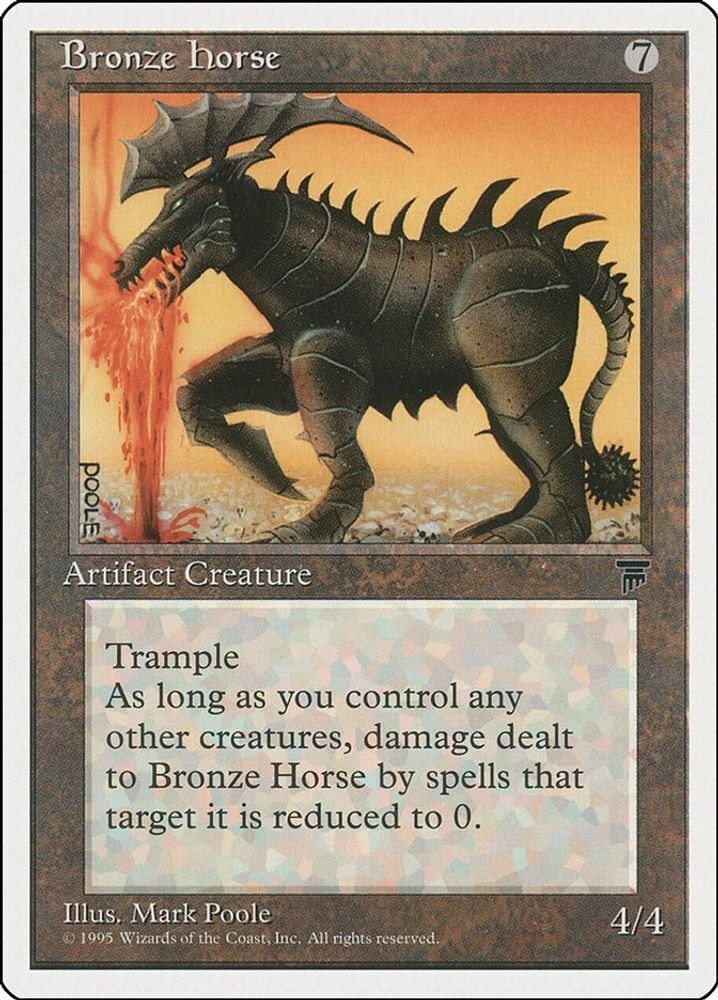 1995 Magic: The Gathering: Chronicles - Bronze Horse (#96, Rare, Lightly Played)