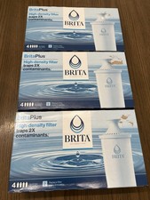 3x Brita Plus Replacement Water Filter, BPA-Free, High-Density Pitchers 4 PACK