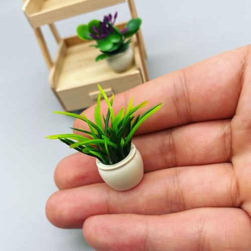 4 Pcs Mini Plant Model Flower Pot Ornament Miniature Accessories - Picture 9 of 9