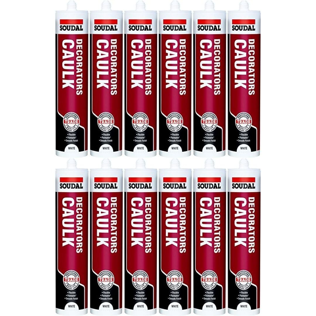 Decorators Caulk x4 Soudal Chalk Sealant PACK OF 4 Paintable Flexible Fast Dry - Image 14