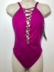 La Blanca Wire Free One Piece Swimsuit 8DD High Neck Lace Front Island Goddess 695159468353 | eBay