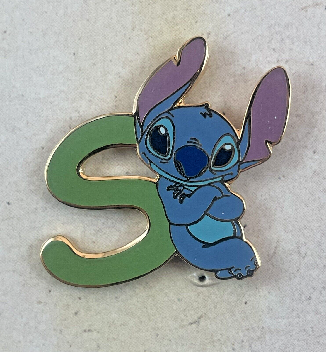 Disney Mall Japan STITCH LE 100 ALPHABET LETTER S Pin LILO