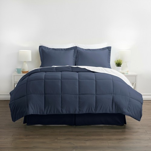 Kaycie Gray Basics 8PC Bedding Set Ultra Soft Luxury 8 Different Colors - Picture 33 of 54
