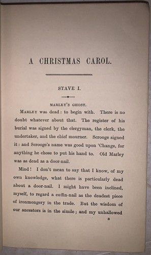 c. 1922, A CHRISTMAS CAROL, by CHARLES DICKENS, FACSIMILIE OF THE FIRST EDITION - Picture 11 of 14