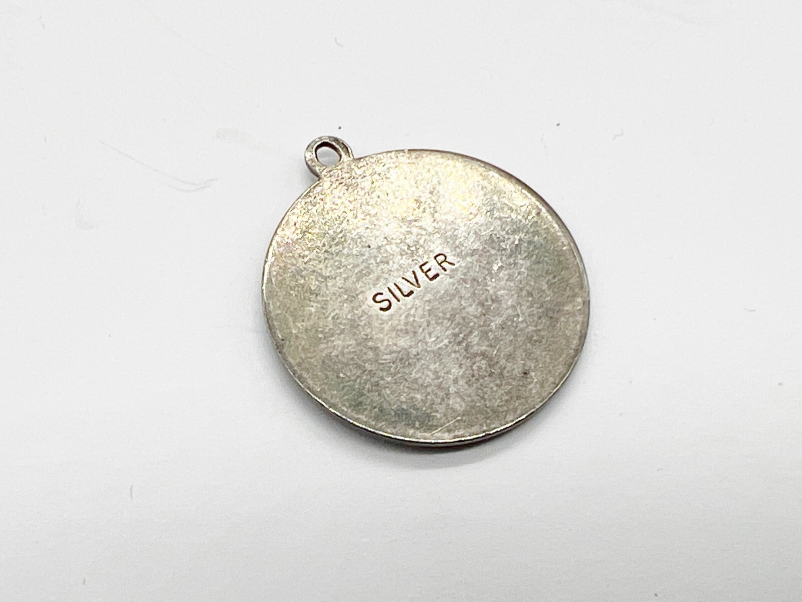 VINTAGE SOLID SILVER RELIGIOUS ST CHRITSOPHER TRA… - image 2