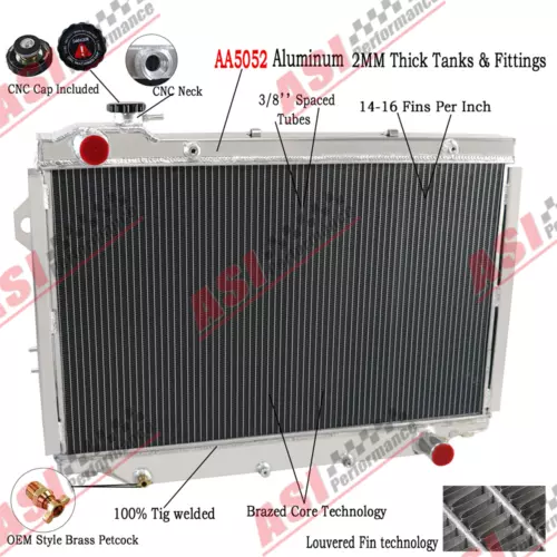 3ROWS Radiator FOR Toyota Landcruiser 80 Series 1HZ/1HDT HZJ80 4.2 Diesel MT - Picture 1 of 12