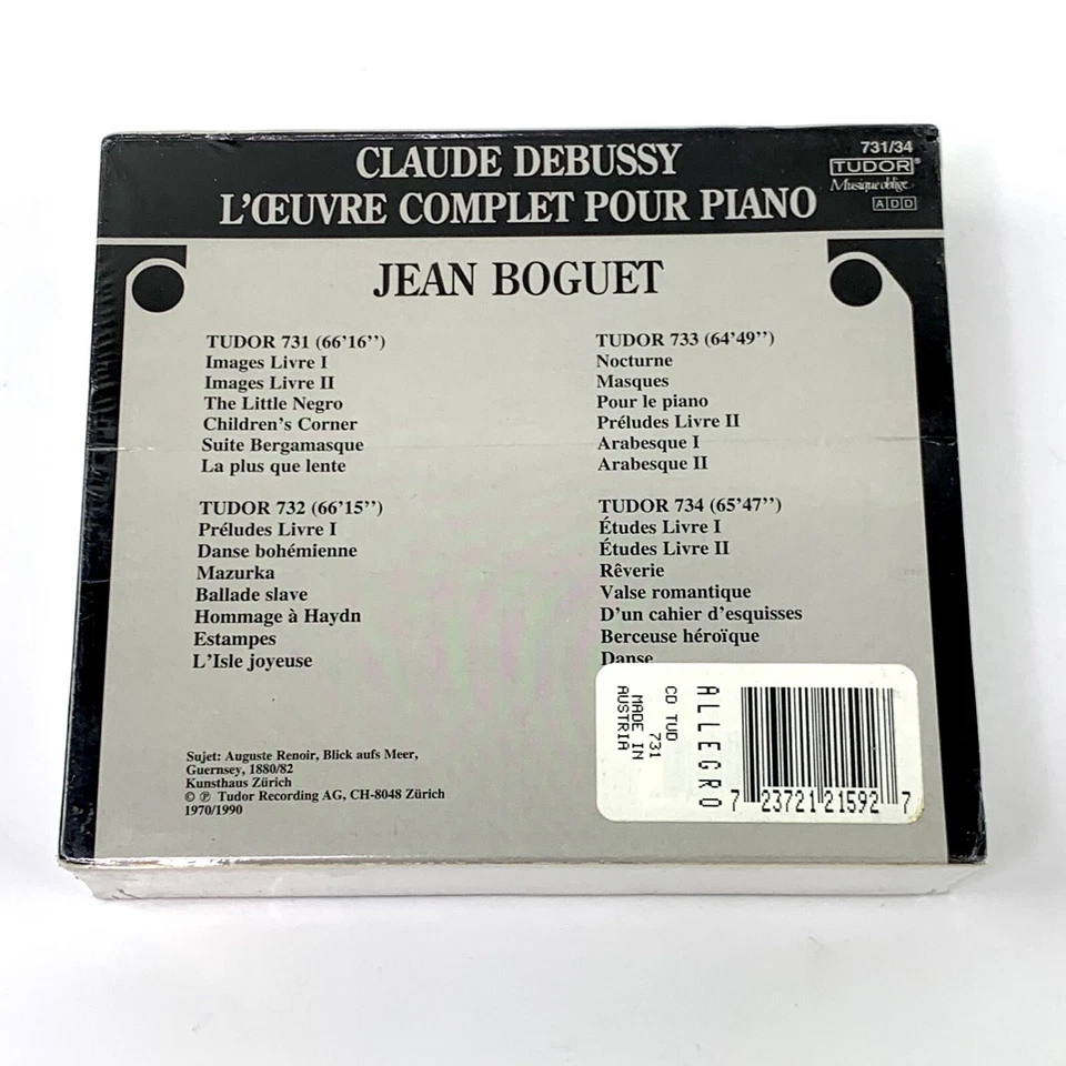 Debussy Complete Piano Works Jean Boguet [Tudor, 4 CD Box Set] SEALED RARE Foto 3 de 4