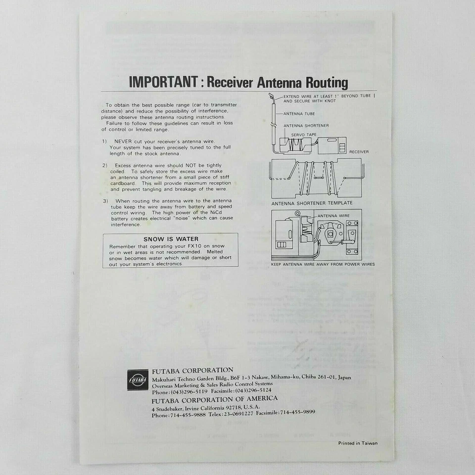 Futaba RC Controller Instruction Manual FP-2PB FP-2PBK FP-2PBKA Radio Control - Image 2 of 3