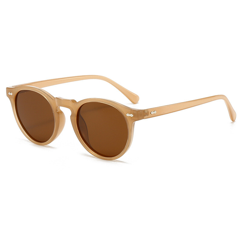 Round Polarized Retro Sunglasses Unisex Fashion Outdoor Driving Shade Glasses 