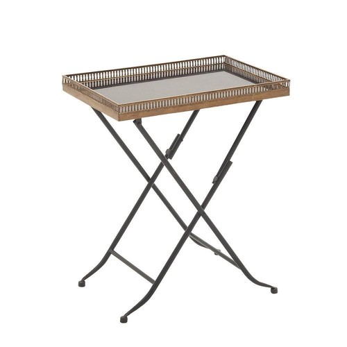 Litton Lane End Accent Table 25" H X 14" W, Metal Frame Large Rectangle Marble - Picture 4 of 7