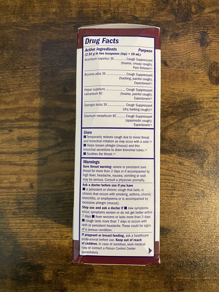 Boericke & Tafel Daytime Cough & Bronchial Syrup Non-Drowsy Homeopathic 8 Oz - Image 4 of 4