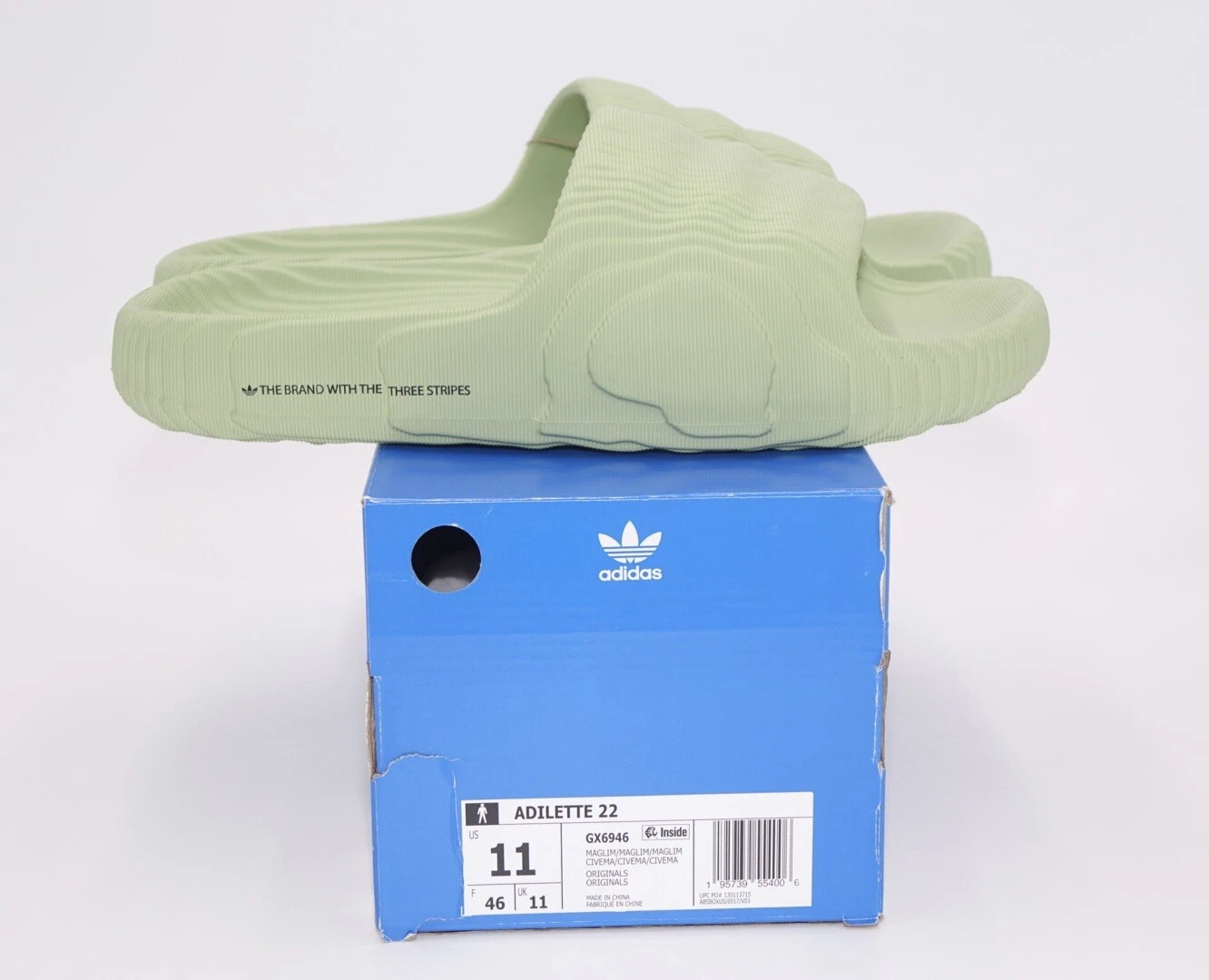 Taglia 11 Adidas Adilette GX6946 Magic Lime