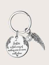 Sister Gift Decor Charm Keychain Pendant Key Chain Ladies Bag Decor Key Ring