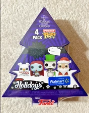 FUNKO POCKET POP NIGHTMARE BEFORE CHRISTMAS 4 PACK EXCLUSIVE **NEW**