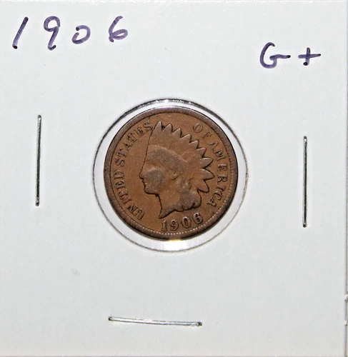 1906 US Indian Head Cent  G Good Free Shipping