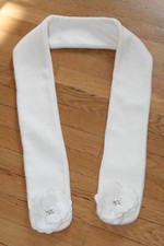 BABY GAP GIRLS WHITE RINESTONE FLEECE SCARF