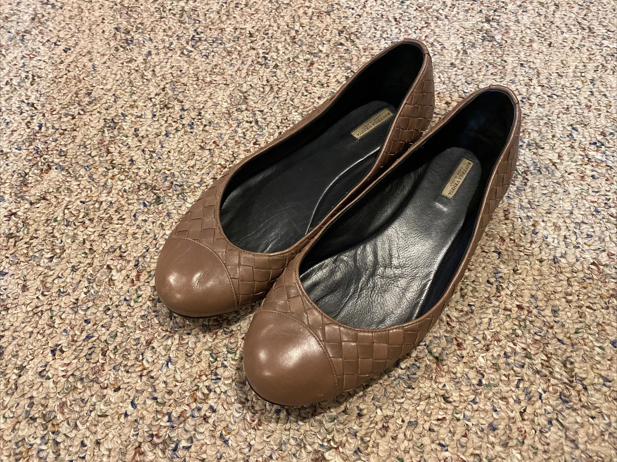 Bottega Veneta Woven Leather Flats Shoes Size 39 eBay