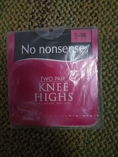 No Nonsense Comfort Top Nylon Knee Highs, Tan/Medium 30, Size One, Sheer Toe,...