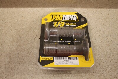 Pro Taper Grips 1/3 Waffle MX Grips LT Grey 6709 D19