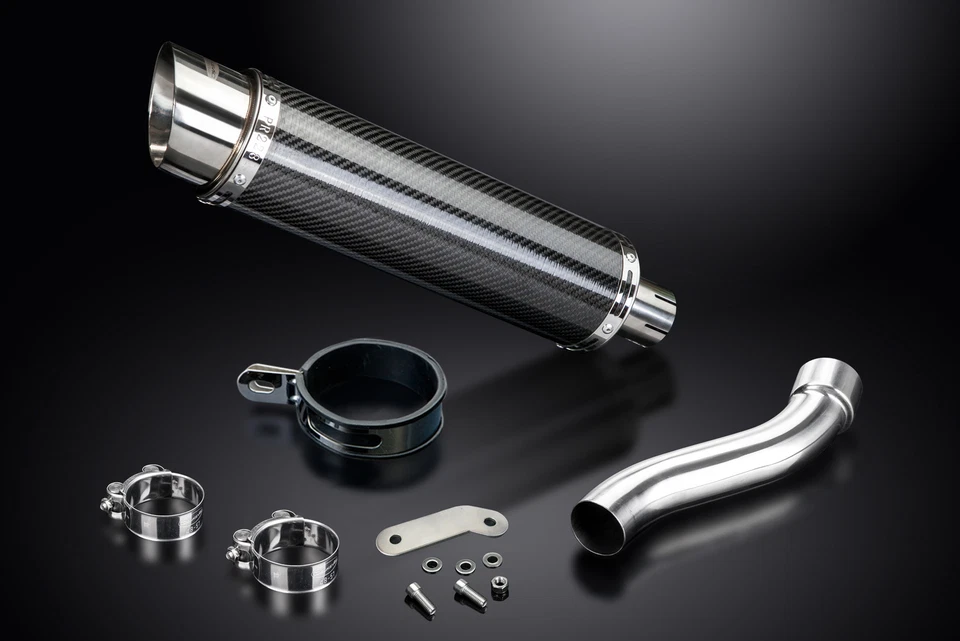 Комплект круглого углеродного глушителя выхлопной системы Ducati Monster 1200 & 821 2014-2020 без шнуровки 14 дюймов - Изображение 3 из 4