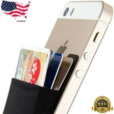 Universal Adhesive Pocket Stick On Wallet Card Holder Pouch Case For Cell Phone