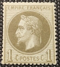 TIMBRE NAPOLÉON LAURÉ N° 25 NEUF **  1870 COTE 90€  T.B.