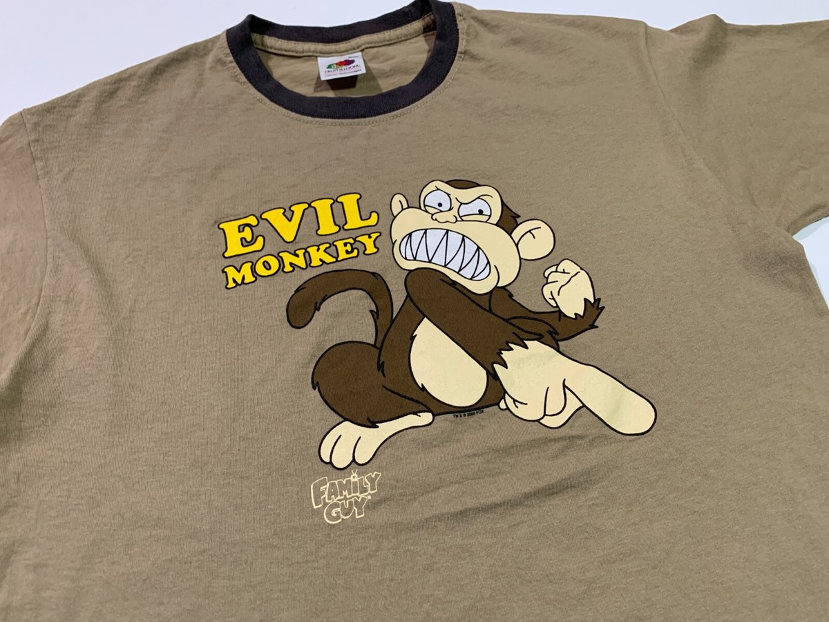 Vintage 2006 Evil Monkey Family Guy T-shirt Animated Movie Tee M