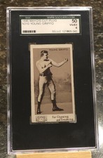 1890 Mayo’s Cut Plug N310 Young Griffo Rookie RC Tobacco Card SGC 50 VG/EX 4 HOF