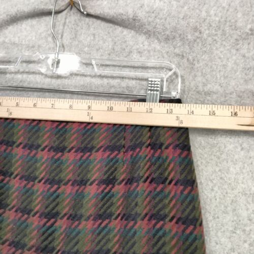 Linda Allard Ellen Tracy Pencil Skirt Size 4 Cashmere Wool Green Black Vintage - Picture 5 of 10