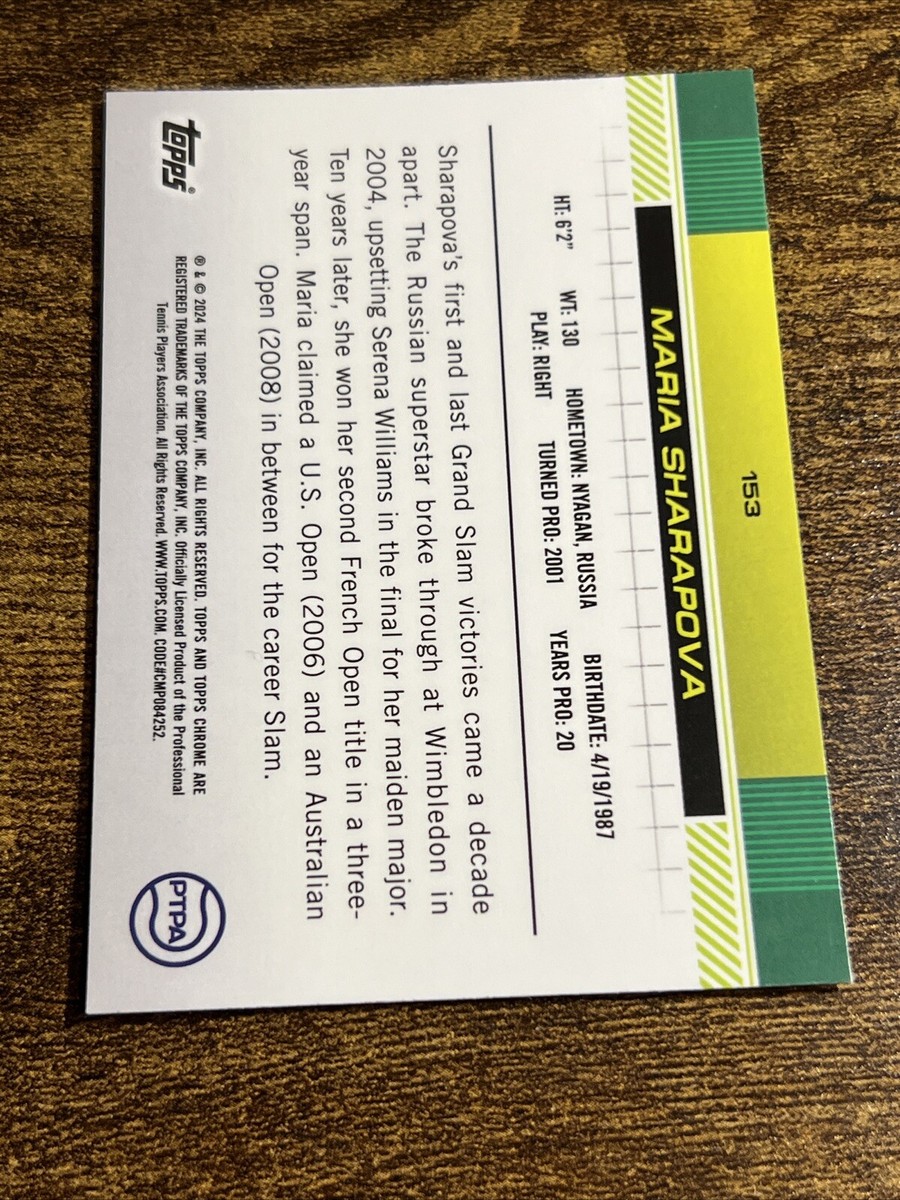 シャラポワ 水着カード Maria Sharapova メモラビリアカード ☆シャラポワ・プリントプレイトカード！#30 | リバティクロス