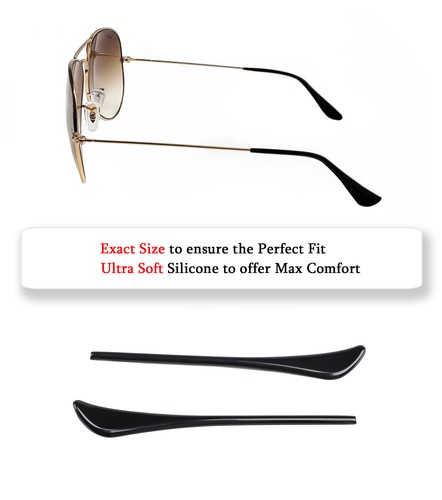 Replacement Ear Socks Temple Sleeves for Ray-Ban Aviator RB3025 Sunglasses Frame - Bild 7 von 24