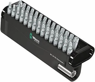 Wera Torx Star Bit Check 31 Piece Impact Driver Bit Set + Bit Holder TX10 - T40