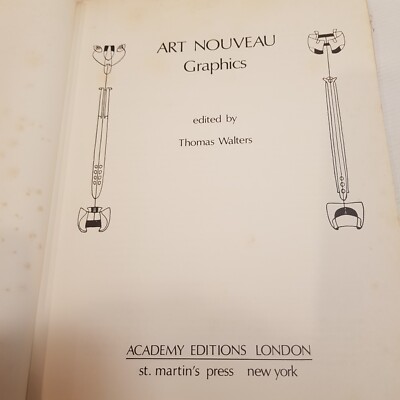 ART NOUVEAU グラフィック集　Thomas Walters Art Nouveau Graphics edited by Thomas Walters Large | eBay Australia