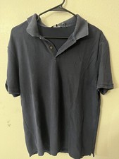 DKNY Men's Classic Short Sleeve Collared Lifestyle Polo Shirt Navy Blue Large