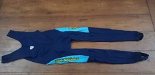 Bergamo Mens XL Cycling Bibtights Fleece Italy 24" 15" (8.5/10) Thermal Blue