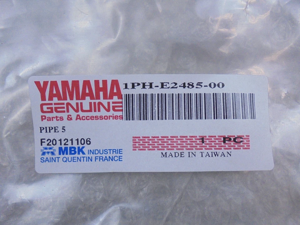 Yamaha NS50 Aerox 2013-16 Right Upper Radiator Coolant Hose New OE 1PH-E2485-00 — 第 3/4 张图片