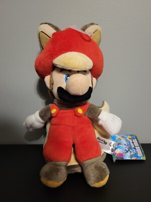Little Buddy Super Mario Flying Squirrel Mario 9'' Figure Stuffed Plush Doll Toy