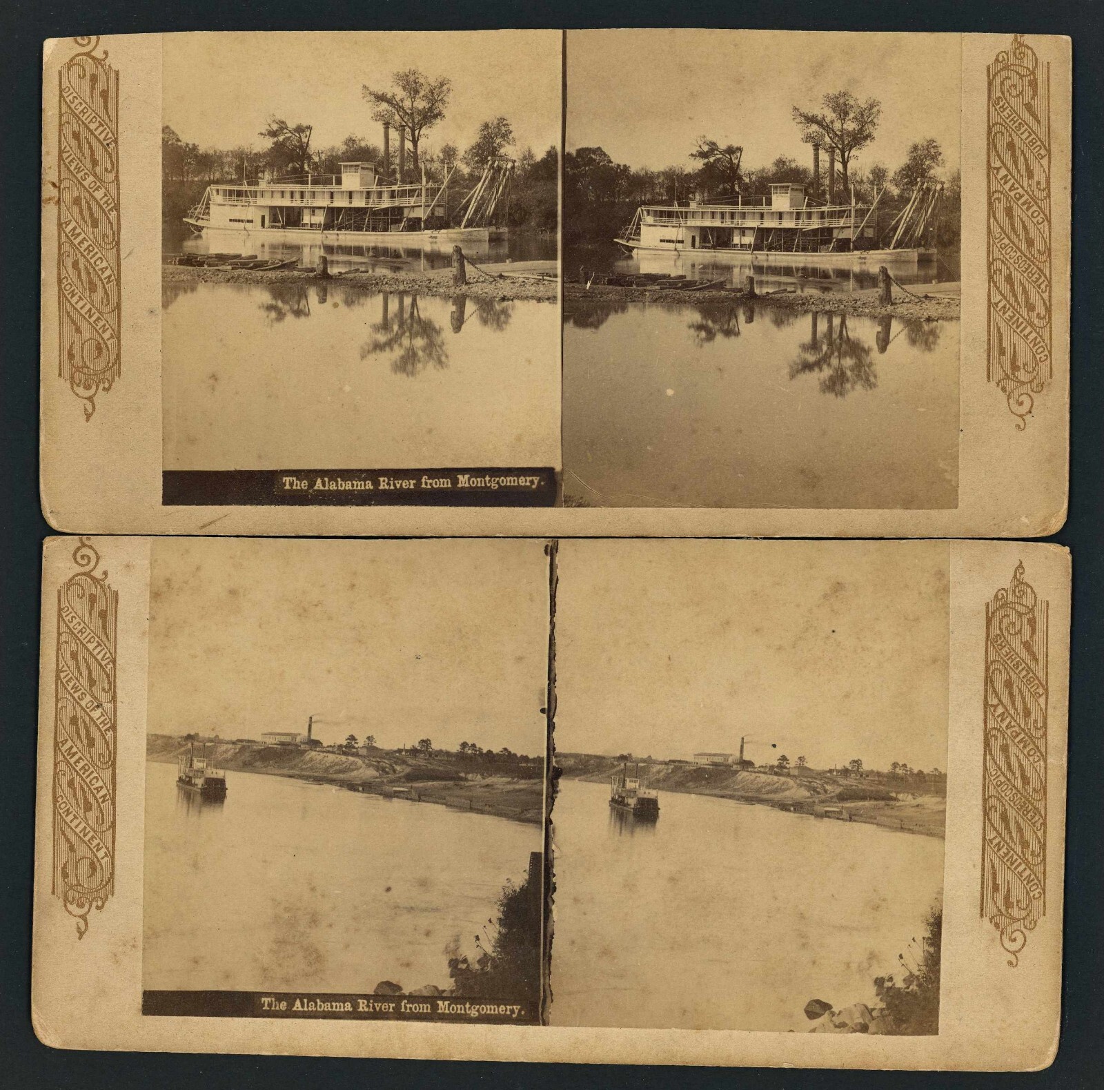 1880s Paddle Steamer Montgomery Alabama River Stereoview ( X2) eBay