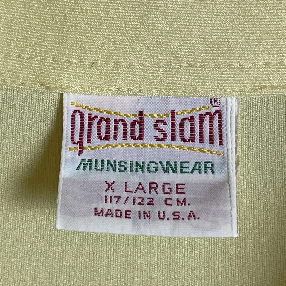 Camisa Polo Grand Slam Munsingwear EE. UU. Vintage Para Hombre Talla XL Amarilla Foto 3 de 4