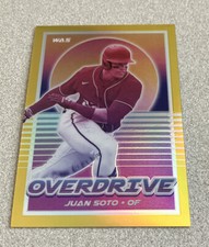 2021 Panini Chronicles Overdrive Gold Prizm #13 Juan Soto Nationals 8/10
