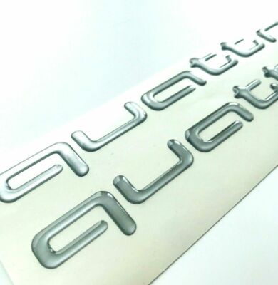 Quattro Logo Front / Rear Badge Emblem Fr Audi A3 A4 A5 A6 A7,...